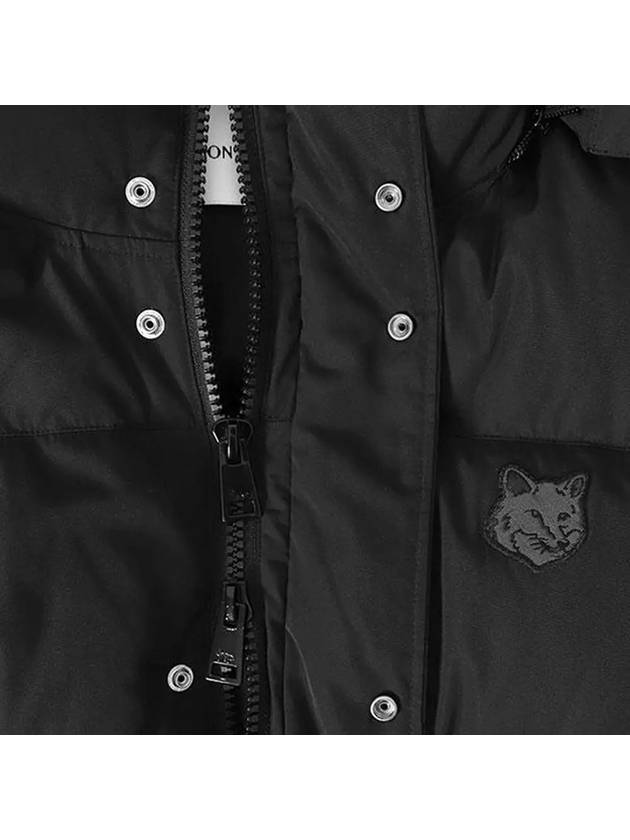 Puffer Bold Fox Head Patch Nylon Hood Padding Black - MAISON KITSUNE - BALAAN 5