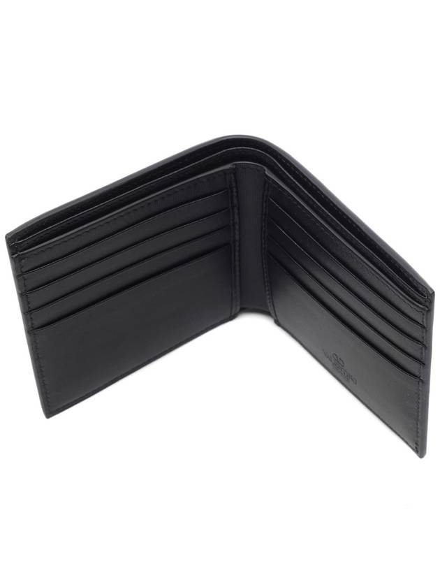 V Logo Signature Half Wallet Black - VALENTINO - BALAAN 7