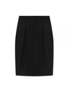 High-waist Midi H-line Skirt Black - AMI - BALAAN 2