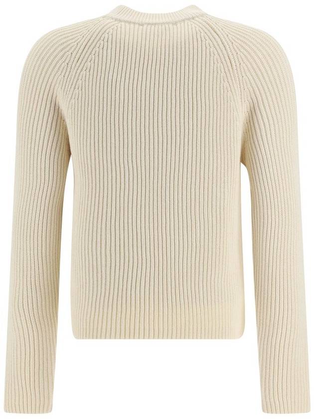 Logo Patch Label Knit Top Ivory - AMI - BALAAN 3