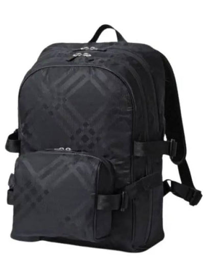 Check Print Jacquard Backpack Black - BURBERRY - BALAAN 2