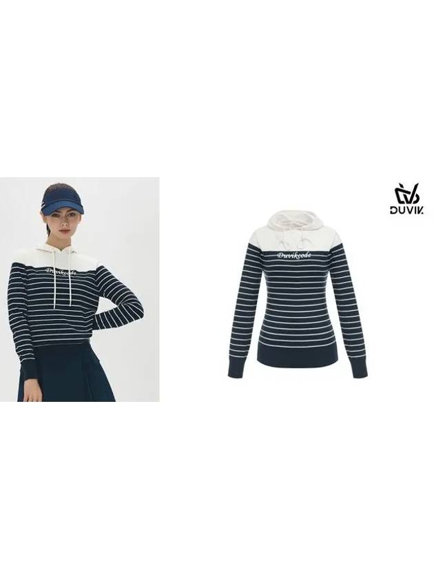 Women s striped hooded knit sweater DE3WSW261TB - DUVIK - BALAAN 10