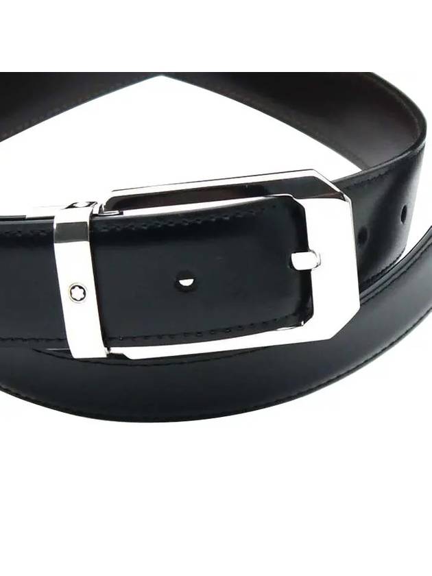 Classic Reversible Leather Belt Brown Black - MONTBLANC - BALAAN 5