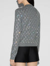 GG Crystal Embroidered Wool Cardigan Gray - GUCCI - BALAAN 4