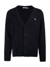 Baby Fox Patch Cosy Cardigan Black - MAISON KITSUNE - BALAAN 2