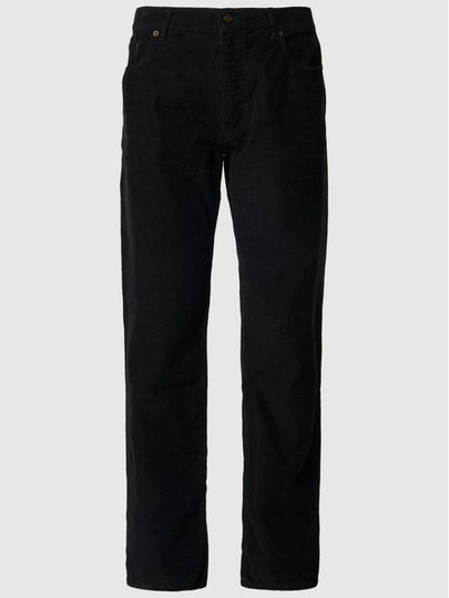 Corduroy Straight Leg Jeans Black - SAINT LAURENT - BALAAN 2