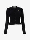 Baby Fox Patch Wool Cardigan Black - MAISON KITSUNE - BALAAN 2