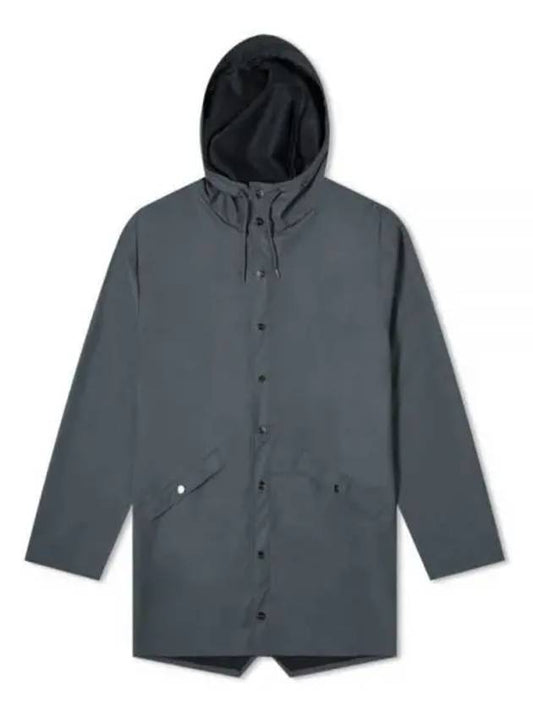Hooded Long Raincoat Slate - RAINS - BALAAN 2