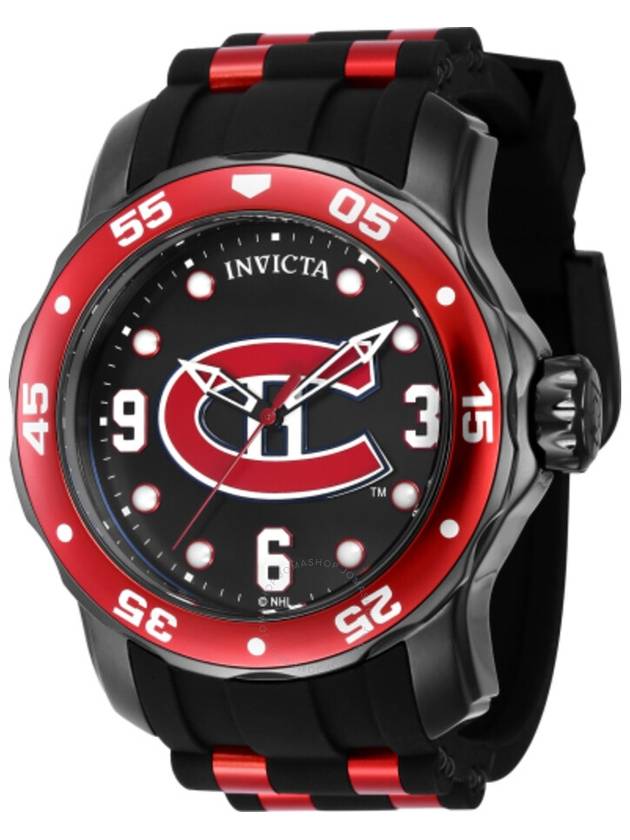 Invicta NHL Montreal Canadiens Quartz Black Dial Men's Watch 42662 - INVICTA - BALAAN 1