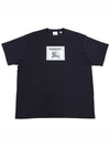 Men's Prorsum Label Cotton Short Sleeve T-Shirt Smoke Navy - BURBERRY - BALAAN 2