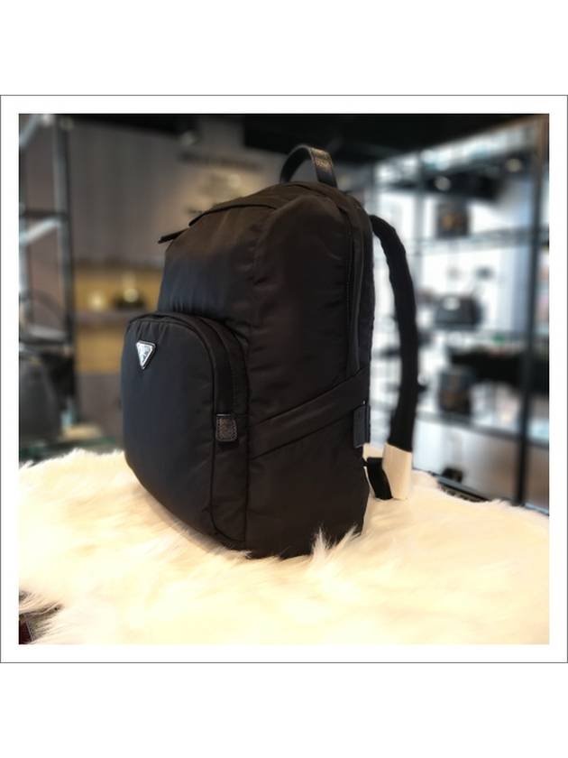 Triangle Logo Re-Nylon Backpack Black - PRADA - BALAAN 5