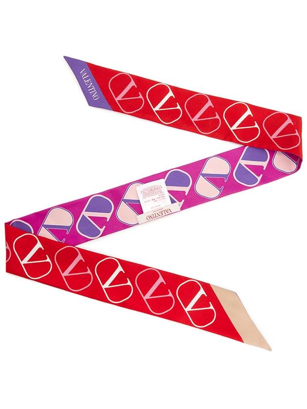 V Logo Signature Women s Scarf E6017KBS UWT - VALENTINO - BALAAN 3