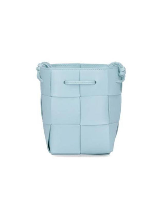 Intrecciato Cassette Small Bucket Bag Blue - BOTTEGA VENETA - BALAAN 1