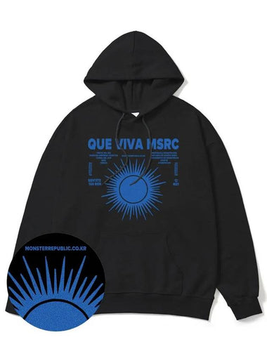 Viva MSRC Vivid Blue Overfit Hoodie Black - MONSTER REPUBLIC - BALAAN 1