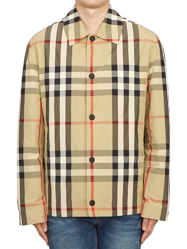 Check Nylon Jacket Beige - BURBERRY - BALAAN 2