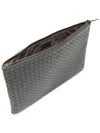 355261 Khaki Intrecciato Nappa Large Pouch Clutch - BOTTEGA VENETA - BALAAN 6