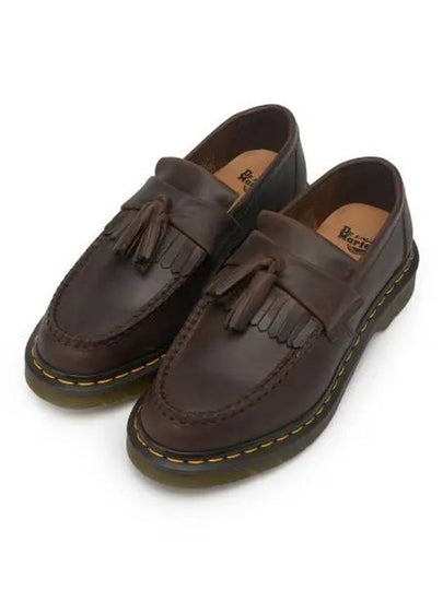 Adrian Crazy Horse Leather Tassel Loafers Dark Brown - DR. MARTENS - BALAAN 2