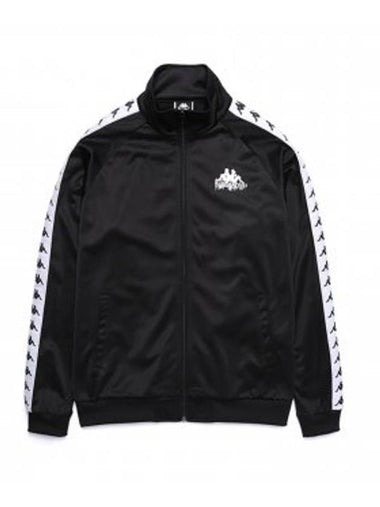 Kappa Logo Fleece Track Jacket Black - BURIED ALIVE - BALAAN 1