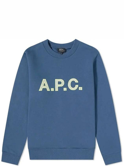 Hugues Logo Sweatshirt Navy Blue - A.P.C. - BALAAN 2