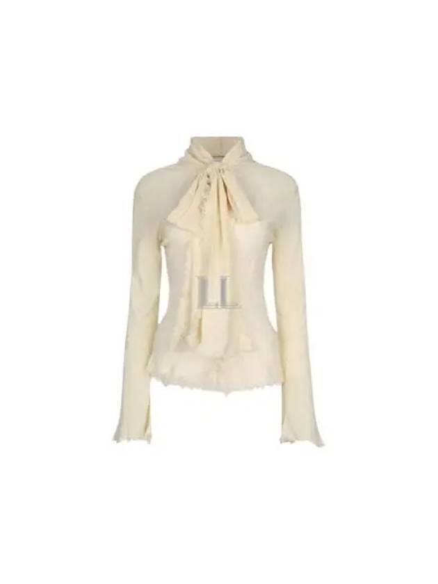 Crepe Scarf Blouse Warm White - ACNE STUDIOS - BALAAN 2