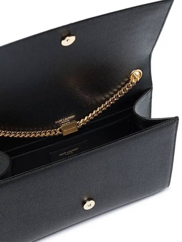 Monogram Kate Chain Gold Hardware Medium Cross Bag Black - SAINT LAURENT - BALAAN 6