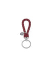 Intrecciato Leather Key Holder Burgundy - BOTTEGA VENETA - BALAAN 3