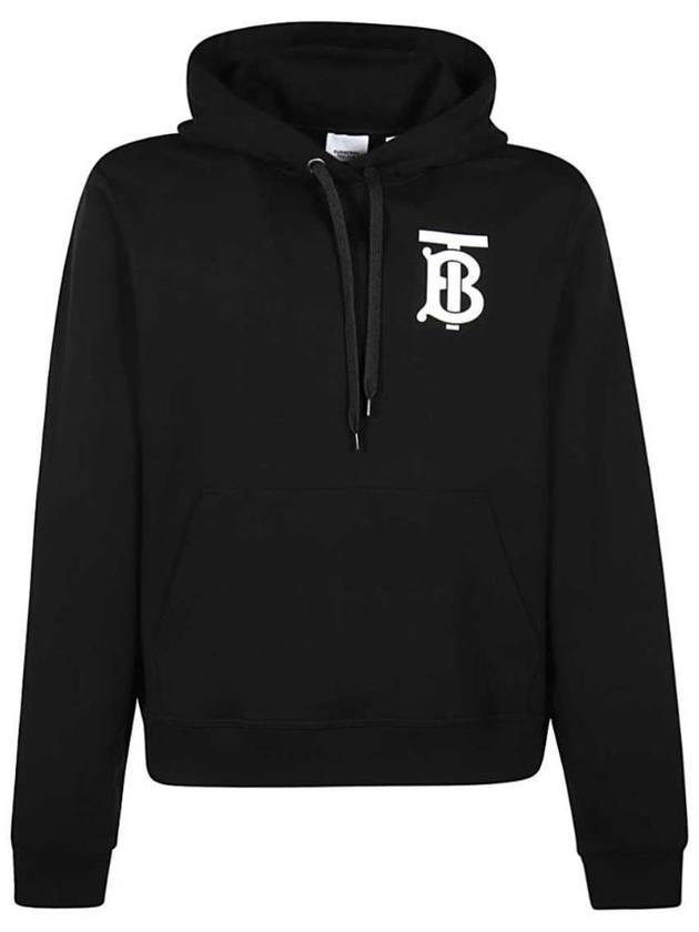 Monogram Logo Hooded Top Black - BURBERRY - BALAAN.