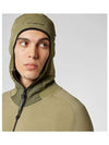 Men s Soft Neck Lens Hooded Zip Up Khaki - CP COMPANY - BALAAN 4