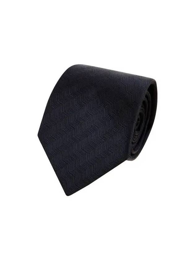 Men s Herringbone Pattern Silk Tie Blue - EMPORIO ARMANI - BALAAN 1