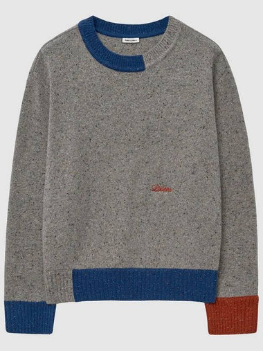 Color Block Crewneck Sweater - TABB LUDENS - BALAAN 1