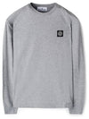 Chest Patch Long Sleeve T-Shirt Melange Grey - STONE ISLAND - BALAAN 2