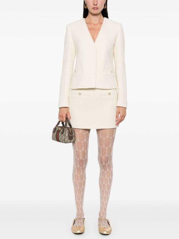 Damier boucl A line skirt ivory - GUCCI - BALAAN 3