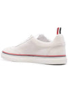 Men's 3 Bar Suede Low Top Sneakers White - THOM BROWNE - BALAAN 5