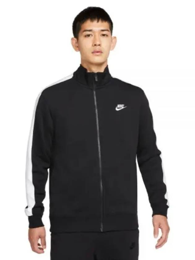 Sportswear Club Zipper Track Jacket Black - NIKE - BALAAN 2