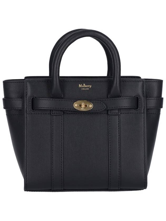 Micro Zipper Bayswater Tote Bag Black - MULBERRY - BALAAN 2