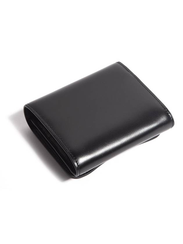 Heart Logo Flap Card Wallet Black - AMI - BALAAN 6