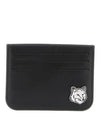 Fox Head Business Card Wallet Black - MAISON KITSUNE - BALAAN 2