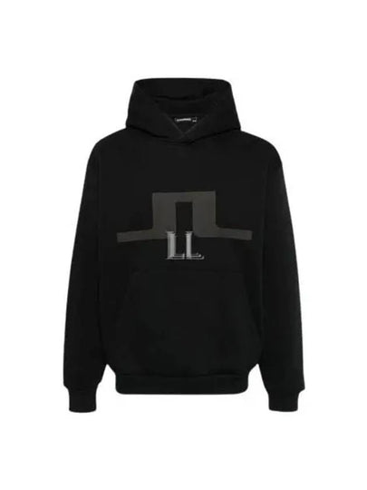 Men's Karson Graphic Hoodie Black - J.LINDEBERG - BALAAN 2