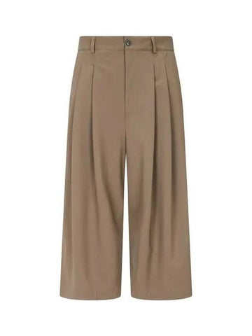 Minho PICK Men s Wide Crop Wool Pants Light Brown 270318 - EMPORIO ARMANI - BALAAN 1