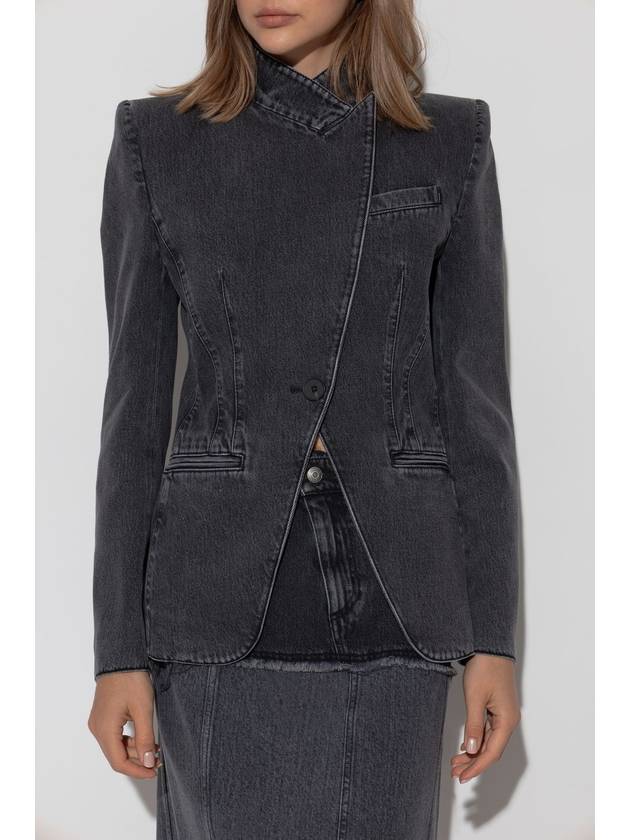 Alexander McQueen Denim Jacket, Women's, Grey - ALEXANDER MCQUEEN - BALAAN 3