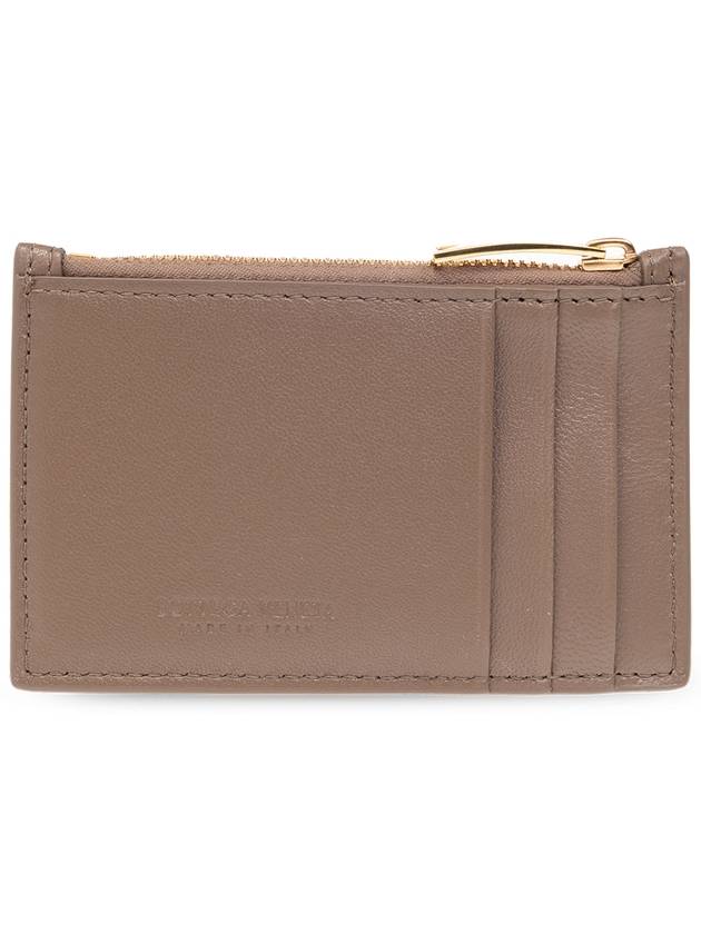 Intrecciato Zipper Card Wallet Taupe Grey - BOTTEGA VENETA - BALAAN 4