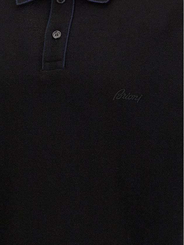 Brioni Logo Embroidery Polo Shirt - BRIONI - BALAAN 4