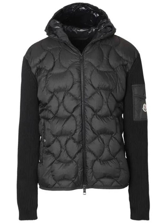 Knit Mix Padded Jacket Black 9B000 25 M1124 999 - MONCLER - BALAAN 1