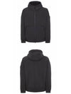 Men's Wappen Patch Softshell Zip Up Hoodie Black - STONE ISLAND - BALAAN 5