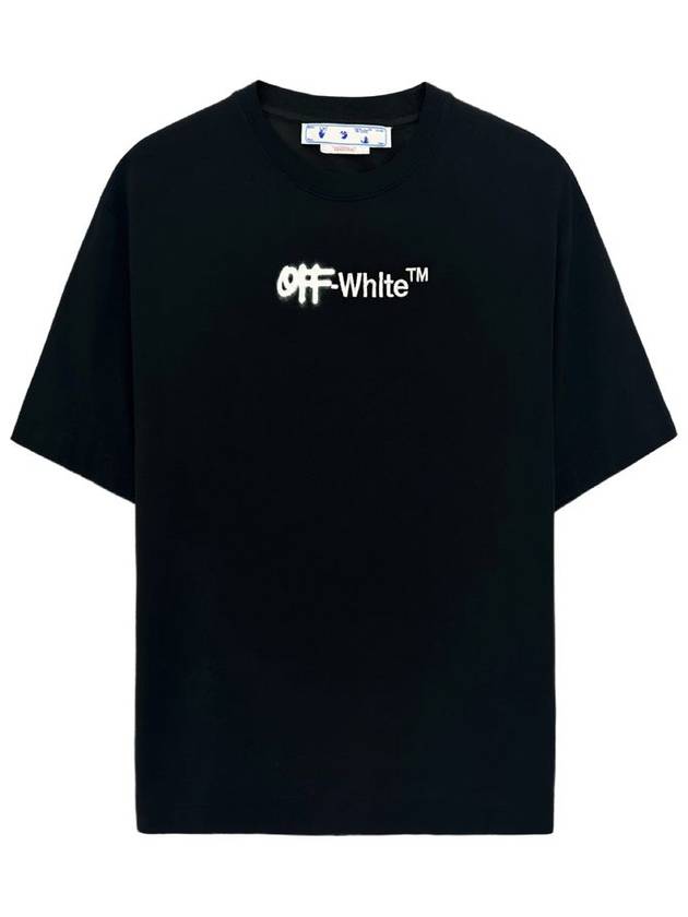 Spray Logo Over Skate Short Sleeve TShirt OMAA120 - OFF WHITE - BALAAN 2