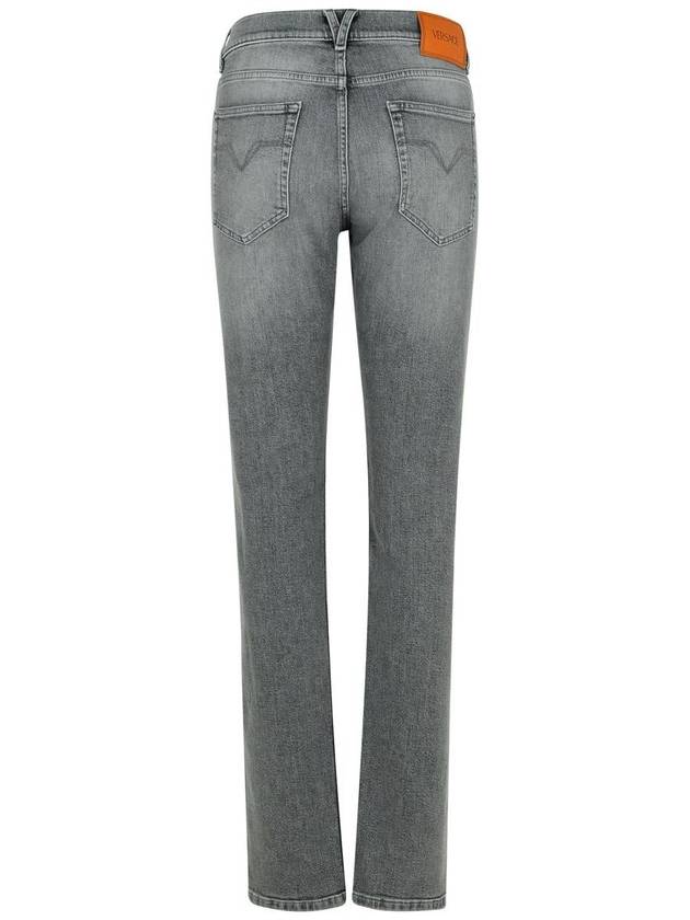 Versace Gray Cotton Jeans - VERSACE - BALAAN 3