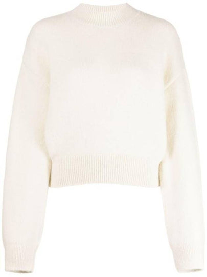 Intarsia Knit Logo Crew Neck Knit Top Ivory - JACQUEMUS - BALAAN 2