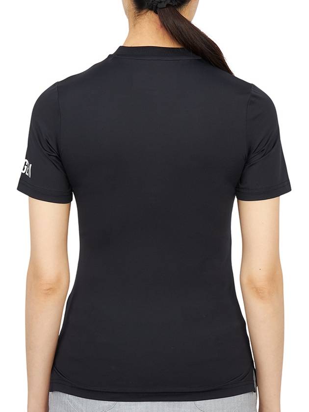 Women's Golf Serafino Classic Short Sleeve PK Shirt Black - HYDROGEN - BALAAN 5