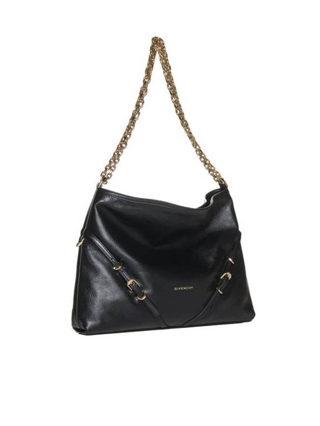 Voyou Chain Leather Shoulder Bag Black - GIVENCHY - BALAAN 3