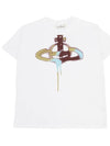 Spray ORB Classic Short Sleeve T-Shirt White - VIVIENNE WESTWOOD - BALAAN 2